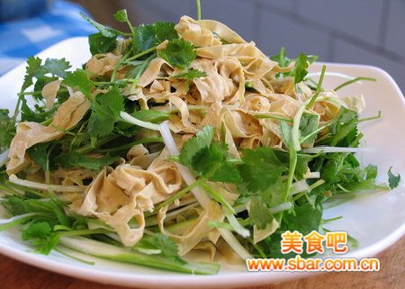 寻常居家菜 拌鲜豆腐皮